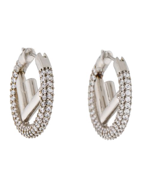 silver fendi hoops